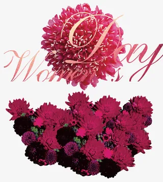 妇女节花儿免抠