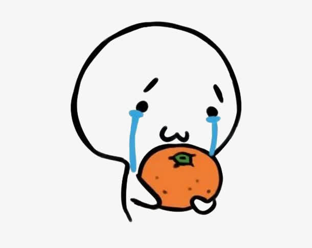 卡通不开心logo哭柿子免抠