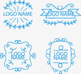 天蓝色承诺书边框免抠