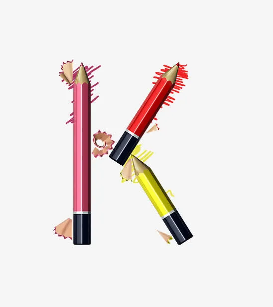 铅笔字母k免抠