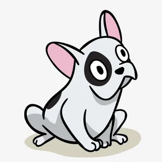 可爱手绘的小狗设计免抠