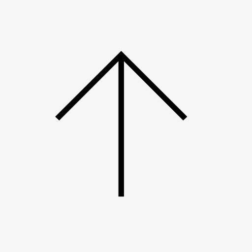 箭头起来苗条的正方形图标-基础免抠