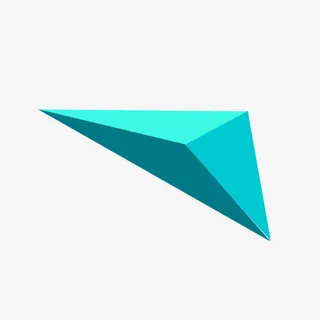 蓝色三角几何体免抠素材免抠