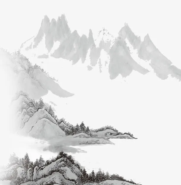 水墨山水免抠
