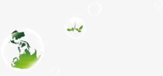 春天绿色地球泡泡免抠