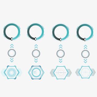 蓝色圆环数据免抠