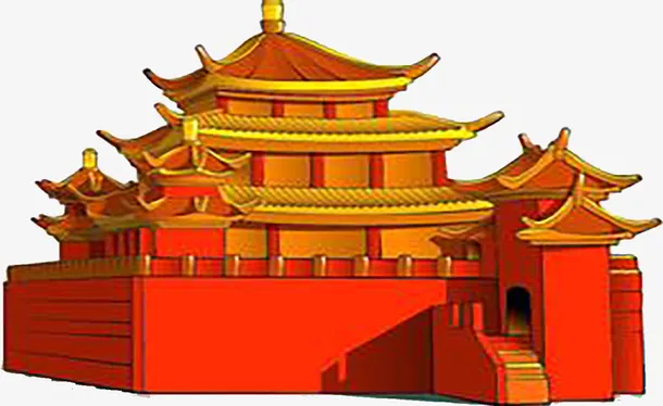 宏伟古寺免抠