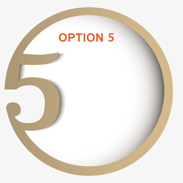 选项五卡通创意标签免抠