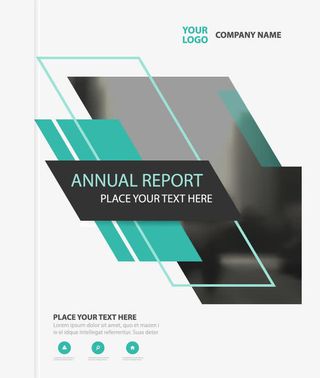 平行四边形封面手册免抠