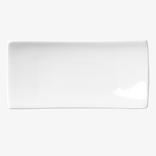 白色质感装饰长形盘子设计图免抠