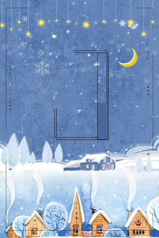 冬天冬季节气大雪广告高清