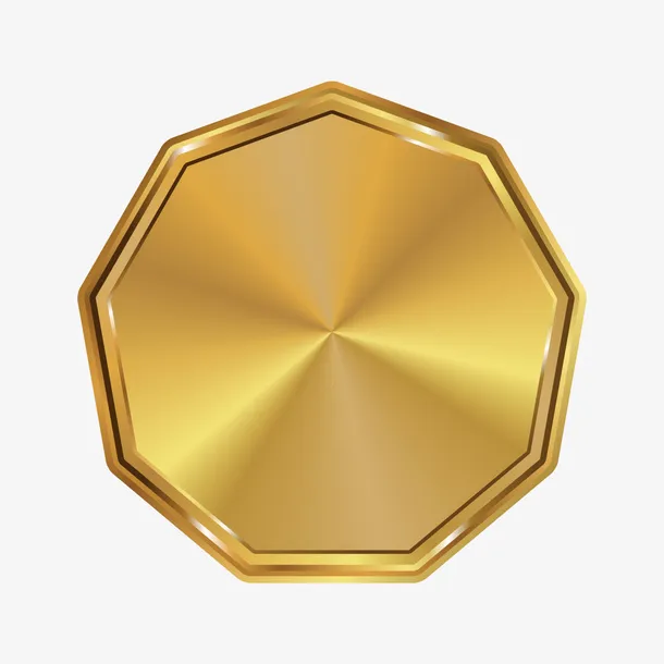 金色方形标志免抠