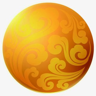 古典月亮花纹图案免抠