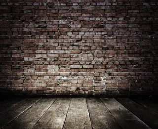 红砖墙壁与木板免抠