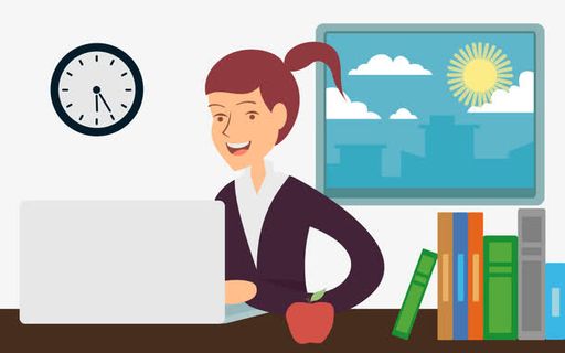 手绘上班族免抠