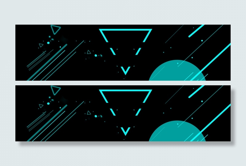 几何黑色banner背景高清