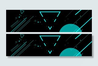 几何黑色banner背景高清