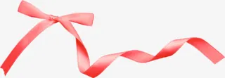 粉色彩带蝴蝶结装饰免抠