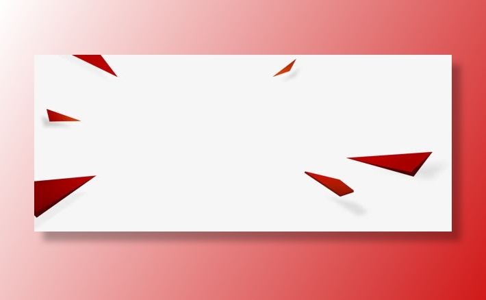 红色三角形碎片背景海报免抠