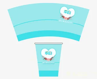 蓝色纸杯素材图片免抠