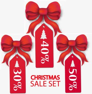 圣诞促销吊牌矢量素材免抠
