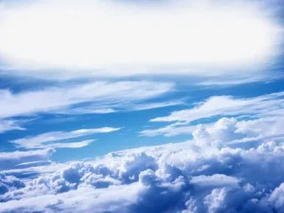 蓝色天空云雾背景元素