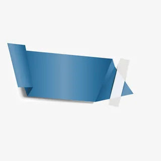 矢量蓝色立体箭头便条免抠