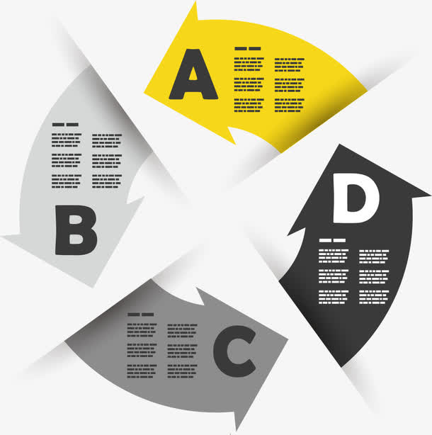 旋转箭头流程图免抠