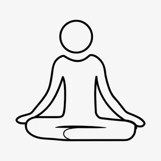 打坐冥想图标免抠