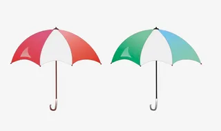 卡通雨伞效果免抠