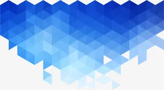 矢量蓝色渐变几何组合免抠