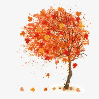 卡通树木插画背景