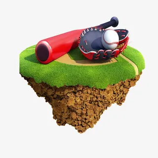 绿草地C4D高清免抠场景素材免抠