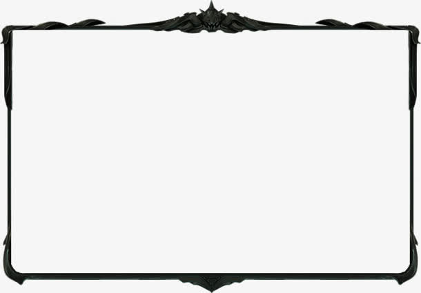 黑色游戏边框装饰图片免抠