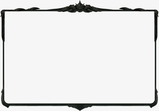 黑色游戏边框装饰图片免抠