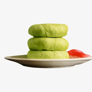 一碟抹茶饼免抠