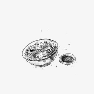 水墨牛肉粉免抠