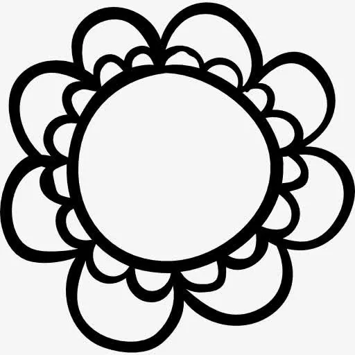 花的圆形花瓣图标免抠