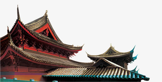 中国风城墙屋檐免抠