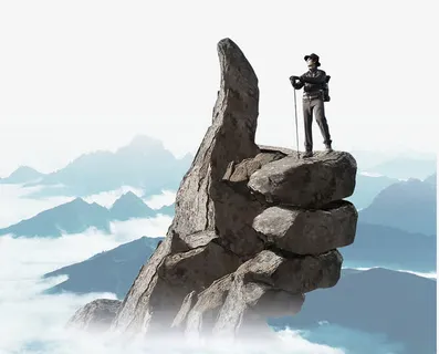 站在山顶的人免抠其他元素