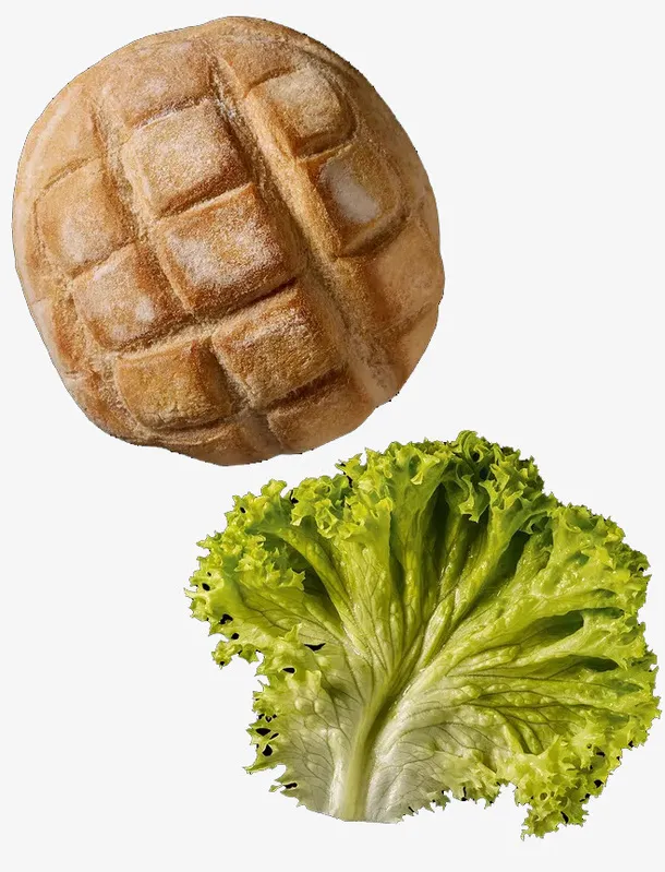 西餐主食面包蔬菜PNG免抠