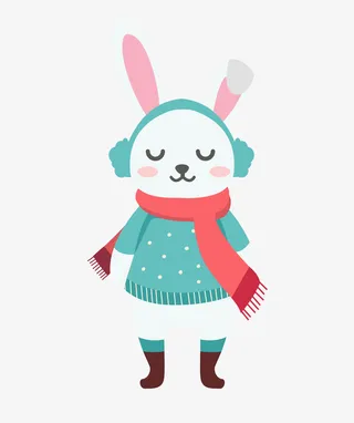 冬天的可爱小动物免抠