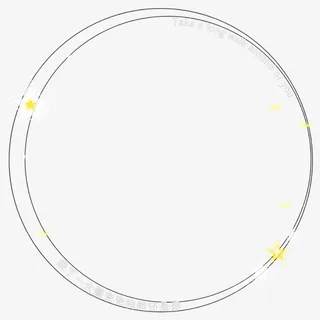 星月边框  圆框免抠