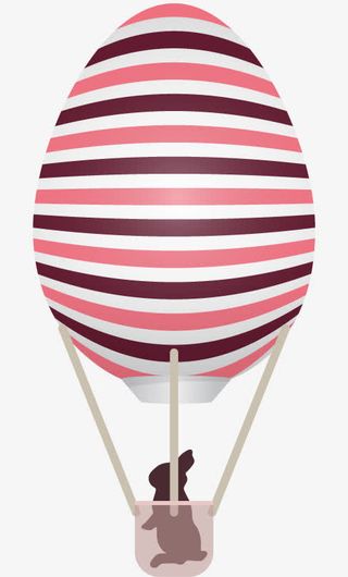 卡通创意彩蛋热气球免抠