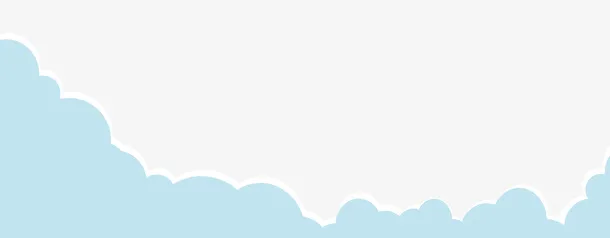 卡通蓝色云层.免抠
