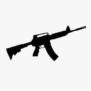 一把枪剪影免抠