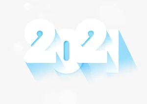 蓝色清新梦幻艺术字免抠