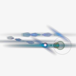 蓝色科技光效免抠