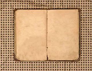 打开的复古记事本免抠