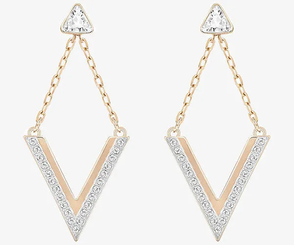 施华洛世奇首饰菱形耳环免抠